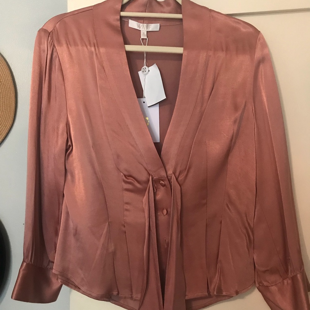 NWT WAYF satin blouse